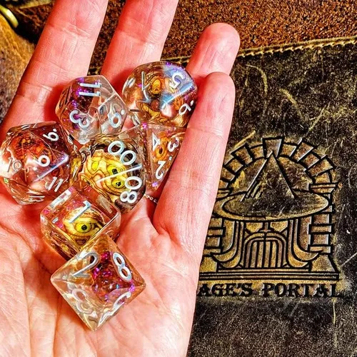 Miniatura 8 de Sage's Portal Animal Familiars - Juego de dados poliédricos de resina para Dungeons and Dragons RPG Pathfinder, mesa TTRPG (Baby Dragon)