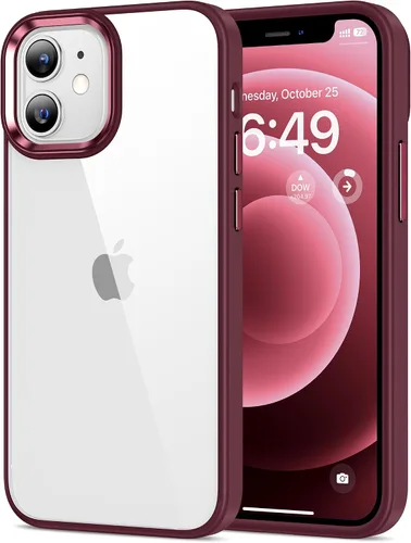 Miniatura 18 de HOOMIL Funda para iPhone 13 de 6.1 Pulgadas, sin amarillamiento, protección contra caídas, cubierta trasera dura transparente antiarañazos - Cristal