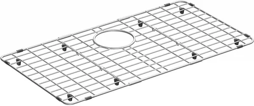 Miniatura 12 de Protector de rejilla de fregadero Rejilla inferior de acero inoxidable para fregadero de cocina Rejilla de fregadero con drenaje central Protector
