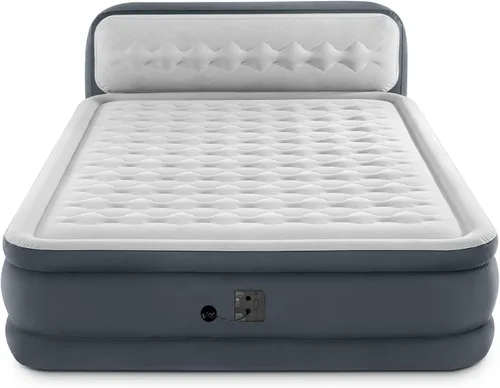 Miniatura 3 de Intex Dura-Beam - Colchón de aire Deluxe tamaño Queen de 18 pulgadas, cama reconfortante con bomba eléctrica integrada y cabecera de apoyo ultra