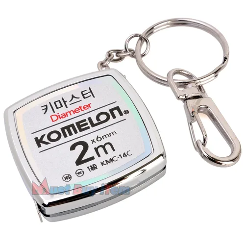 Miniatura 3 de Komelon KMC-14C Keymaster - Cinta métrica métrica de 6.6 ft de diámetro, llavero de bolsillo, mini llavero con revestimiento de cromo, herramienta