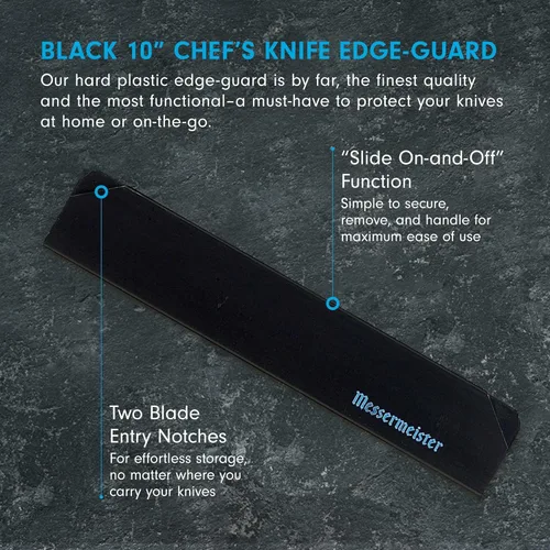 Miniatura 2 de Messermeister Protector de Filo de Chef de 10", Negro - Protector de Cuchillos Elegante y Funcional para Cuchillos de Chef y de Hoja Ancha - 2