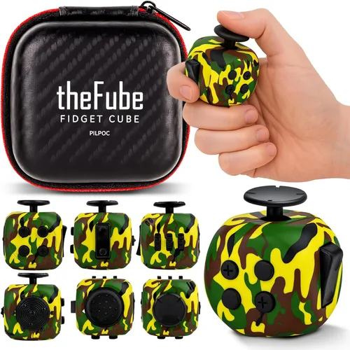 Miniatura 26 de PILPOC - Cubo para la ansiedad theFube, Dodecágono con 12 lados – Cubo para la ansiedad de alta calidad con funda de transporte exclusiva, duradero