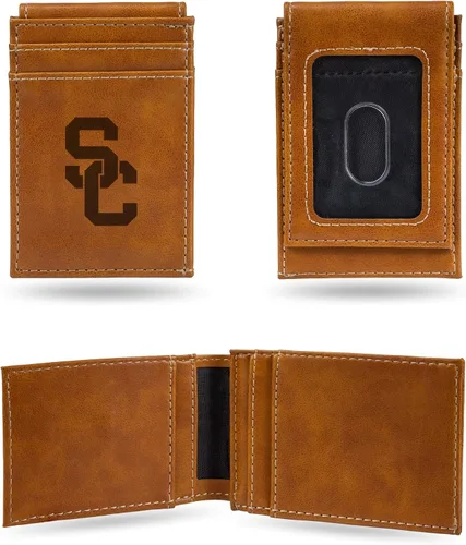 Miniatura 91 de Cartera de bolsillo frontal grabada con láser NCAA - Compacta/Cómoda/Delgada