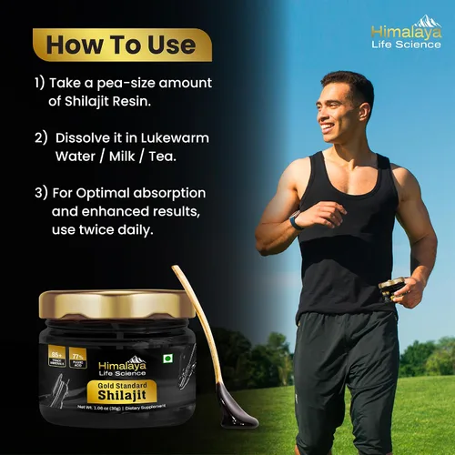 Miniatura 5 de Resina Shilajit pura Shilajit más potente de la India, grado oro para hombres y mujeres, 75 porciones para aumentar la energía, más de 85