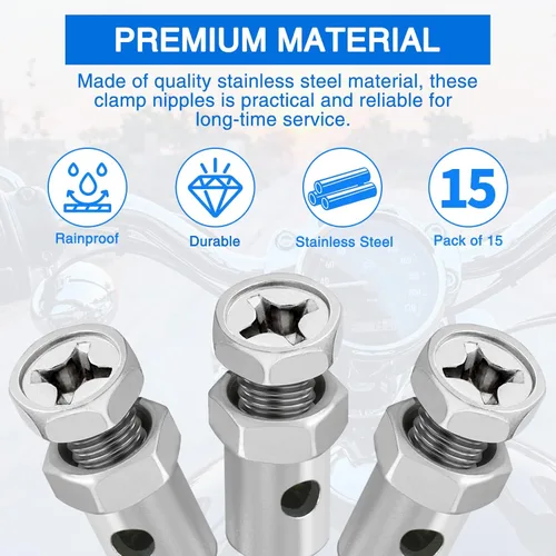 Miniatura 3 de 15pcs Freno/Acelerador Cable Extremos: 1/8 "Universal Cable Stop Clamp Piezas de Reparación para Go-kart Bicicleta Motocicleta Scooter