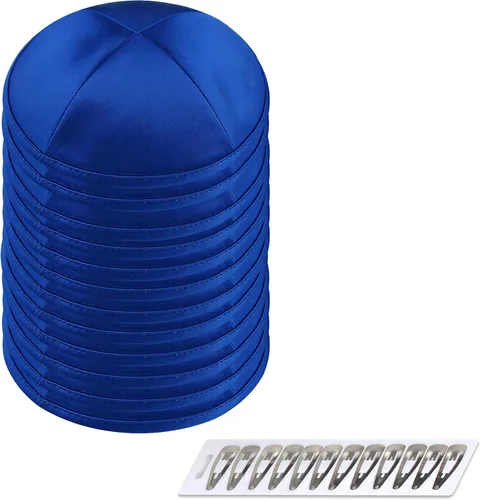 Miniatura 42 de Zion Judaica Deluxe Satin Kippot Bulk Packs Kippas o Kippa Individual Incluye Clips Kipa Gratis