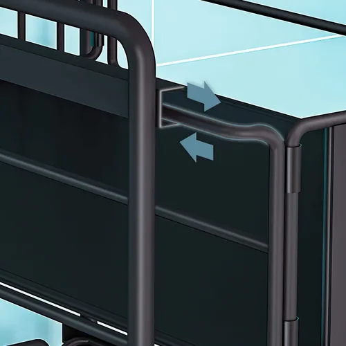 Miniatura 5 de Cesta deslizante de 2 niveles para gabinete con cajón deslizante debajo del fregadero, estante de almacenamiento para encimera de cocina, despensa