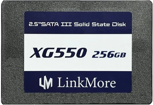 LinkMore XG550 256GB 2.5" SATA III (6Gb/s) SSD interno, unidad de estado sólido, velocidad de lectura de hasta 540MB/s, 2.5 pulgadas para portátiles
