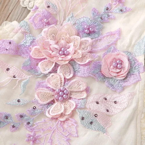Miniatura 61 de IDOPIP Conjunto de ropa de 1er cumpleaños para niñas con estampado floral, estilo bohemio, con encaje, tutú y diadema de princesa