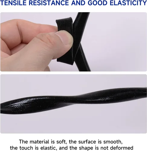 Miniatura 7 de Protector de aislamiento térmico de alambre automotriz fibra de vidrio trenzado envoltura de cable recubierto de silicona manguera reemplazo