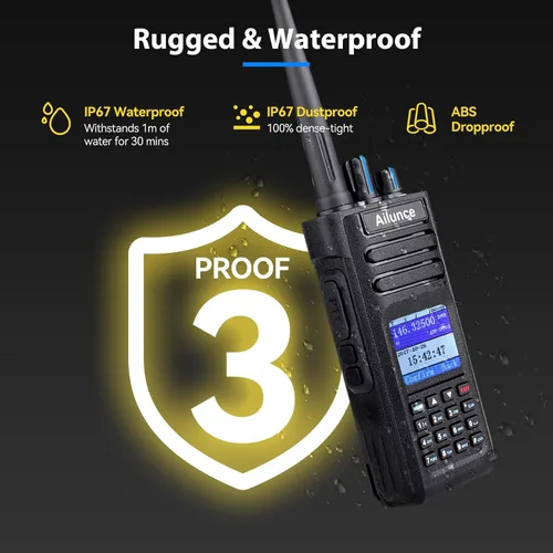 Miniatura 4 de Radioaficionado HD1, radio profesional de doble banda DMR/analógica bidireccional – Walkie Talkie impermeable IP67 con 3200mAh USB-C, llamada