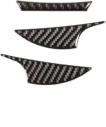 Miniatura 7 de Para Toyota Highlander 2009 2010 2011 2012 2013 fibra de carbono real 3D adhesivo tablero tablero marco interior accesorios de coche