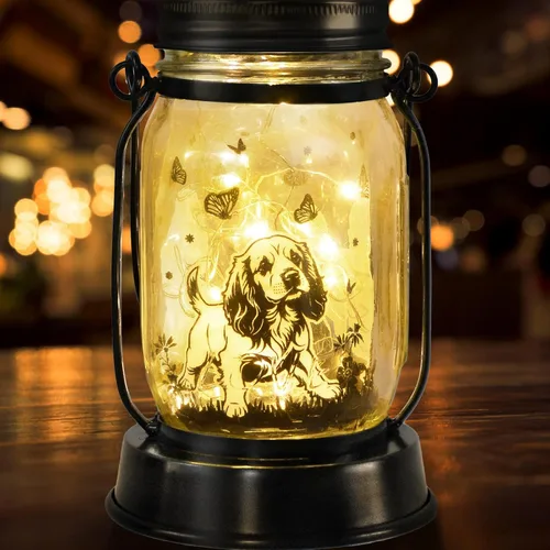 Miniatura 27 de Farol solar de Chihuahua, regalo para mujeres, hombres, mamá, cumpleaños, amantes de perro Chihuahua, luz conmemorativa pérdida de mascotas