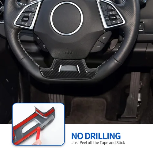 Miniatura 4 de CheroCar para Chevrolet Camaro Trim Decoración Cubierta Accesorios interiores para Chevrolet Camaro 2017-2022 (fibra de carbono)