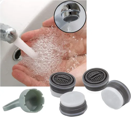 Miniatura 5 de Garosa Aireadores de grifo M20 con herramienta de llave, juego de piezas de repuesto de restrictor de ahorro de agua para fregadero de cocina, grifo