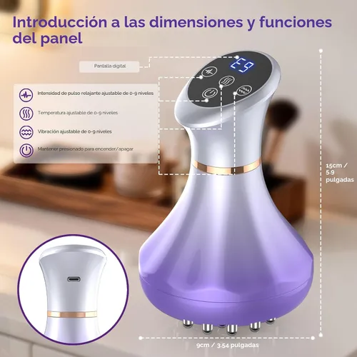 Miniatura 5 de Masajeador de drenaje linfático, herramienta de masaje anticelulitis para estrías de muslos y vientres y reducción de celulitis, herramientas