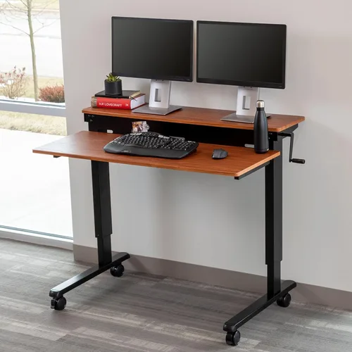 Miniatura 15 de DESK STORE - Escritorio para computadora ajustable para estar sentado o parado