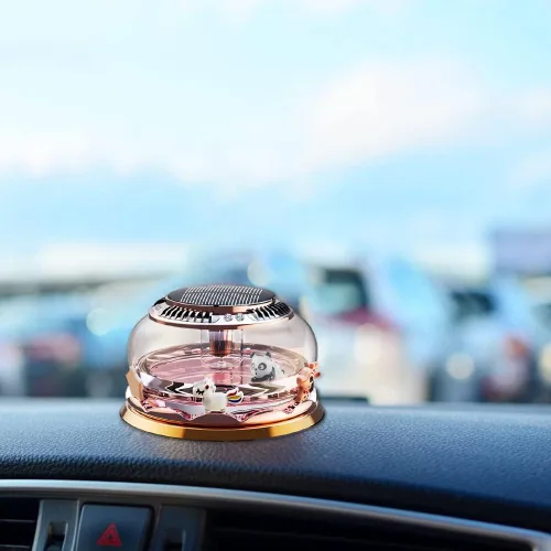 Miniatura 7 de Surakey Difusor giratorio de aromaterapia ambientador creativo para automóvil, hogar, oficina, decoración de perfume solar, adornos para automóvil
