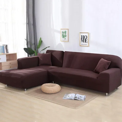 Miniatura 5 de ele ELEOPTION - 2 piezas de fundas de sofá seccional de 3 plazas para sofás con cojines, funda elástica en forma de L para sala de estar, funda