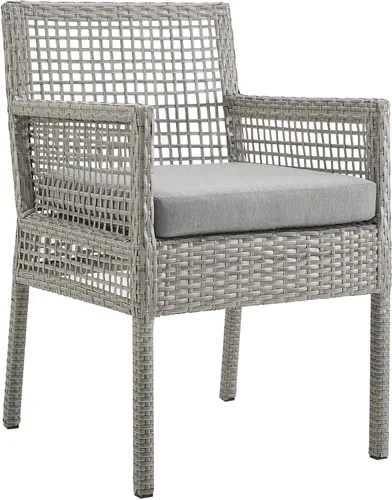 Miniatura 3 de Modway Aura Piece - Juego de mimbre para exteriores, gris gris