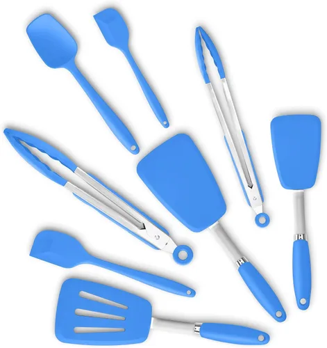 Miniatura 13 de Juego de espátulas de silicona de 3 piezas, mango ergonómico, espátulas de alta resistencia al calor, espátulas de goma antiadherentes con núcleo