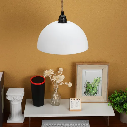 Miniatura 8 de Vaguelly 2 piezas de plástico blanco Torchiere pantallas de lámpara para lámparas de piso y mesa, forma de cuenco, ajuste de 1.654 in