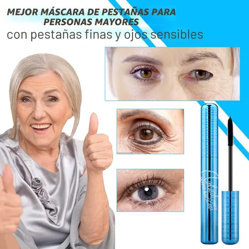 Miniatura 6 de Rímel para mujeres mayores de 60 años, rímel para personas mayores con pestañas que se adelgazan, hipoalergénico para ojos sensibles, volumen
