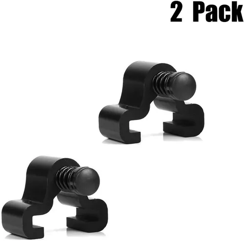 Miniatura 6 de LWZH Topes de puerta de acero negro para puerta corredera de granero Kit de rodillos de riel 2 Pack
