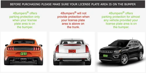 Miniatura 9 de Defensa para placa 4Bumpers ‘PRIME’, de acero sólido, armazón para protección de placa, Negro