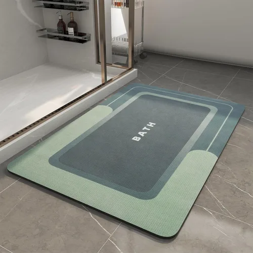 Miniatura 9 de MontVoo -Alfombra de baño, antideslizante, súper absorbente, resistente a las manchas, de secado rápido, delgada, para baño, suelo, bañera, tocador