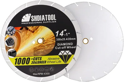 Miniatura 12 de SHDIATOOL Disco de corte de metal de diamante de 4 pulgadas para tubo de acero Ángulo de barras de refuerzo de hierro Hoja de rueda de corte soldada