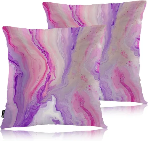 Miniatura 18 de Swono - Juego de 2 fundas de almohada decorativas cuadradas de 18 x 18 pulgadas, playa, la playa es mi lugar feliz, cita de madera, funda de cojín