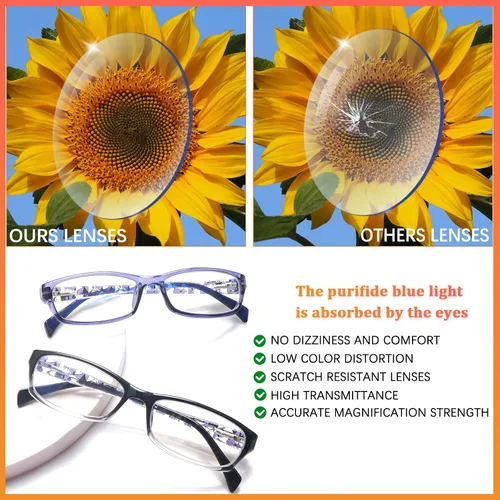 Miniatura 3 de Paquete de 5 gafas de lectura para computadora para hombres y mujeres, antifatiga, gafas de bloqueo de luz azul para la lectura