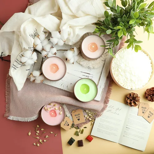 Miniatura 8 de Hearth & Harbor - Cera de soja para hacer velas, cera de soja natural para hacer velas, bolsa de 5 libras con suministros, 100 mechas de vela