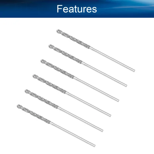 Miniatura 3 de Bettomshin Juego de 10 brocas de diamante, 0.039 in, juego de brocas de diamante para perforación de piedra, joyería de cristal de mar, conchas