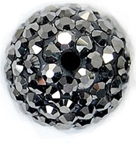 Miniatura 5 de RUBYCA Pave - Cuentas de arcilla de cristal checo para joyería Shamballa (20 unidades, 0.472 pulgadas, morado claro)