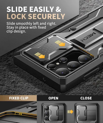 Miniatura 3 de TONGATE Funda para Samsung Galaxy S23 Ultra, [cubierta deslizante integrada para cámara y protector de pantalla] [2 marcos frontales] Funda de grado