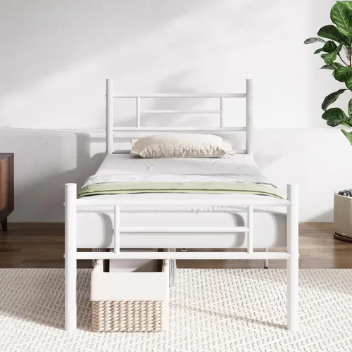 Miniatura 21 de Novilla - Base de cama individual con cabecero y estribo, base de cama de plataforma metálica de 14 pulgadas, almacenamiento debajo de la cama