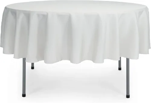 Miniatura 61 de YOUR CHAIR COVERS - Mantel redondo de poliéster prémium de 120 pulgadas - Mantel de lino color champán para mesas redondas estándar