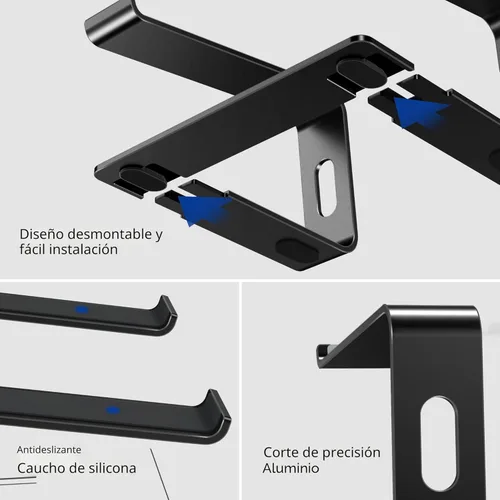 Miniatura 5 de BESIGN LS03 - Soporte elevador de aluminio para laptop, ergonómico y desmontable, elevador para computadora, compatible con MacBook Air Pro, Dell