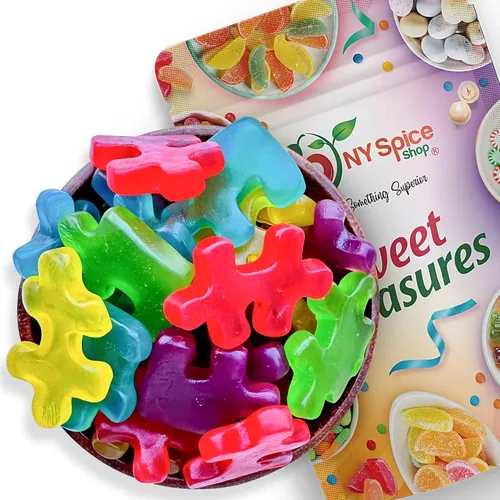 Miniatura 11 de NY Spice Shop Caramelo de rebanadas de fruta de sandía – 1 libra de sabor dulce masticable de gelatina de frutas de caramelo – Gomitas de frutas