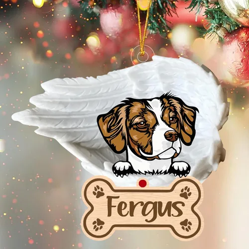 Miniatura 65 de Adorno de perro afgano de 1 ángel, adorno acrílico 2D personalizado conmemorativo para perros, regalo por pérdida de mascotas, regalo