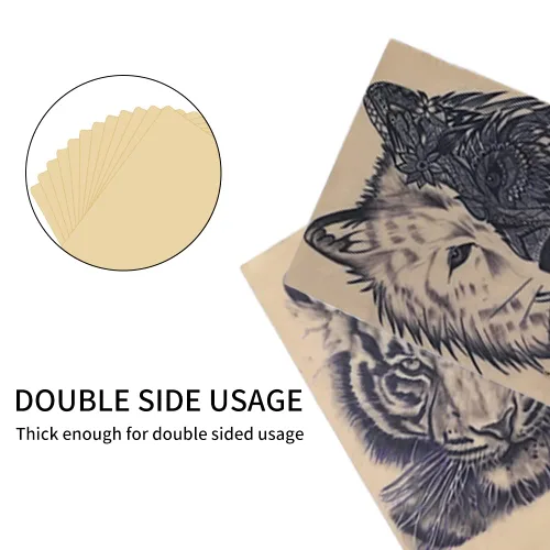 Miniatura 5 de Piel de tatuaje falsa - 10 piezas de piel de práctica en blanco (6 x 8 x 0.4 pulgadas), uso de doble cara de piel de práctica de silicona, práctica