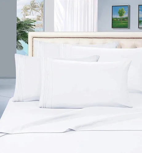 Miniatura 15 de Elegant Comfort Juego de sábanas de 4 piezas de calidad egipcia de 1500 hilos, ultra suave, resistente a las arrugas, la decoloración y las manchas