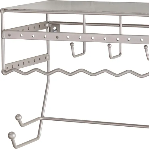 Miniatura 5 de Estante negro de 13.5 pulgadas para montaje en pared. Bastidor para guardar productos de joyería y accesorios Estante organizador para aretes