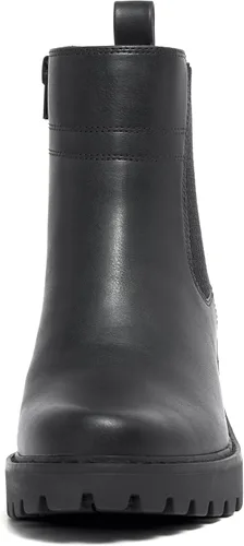 Miniatura 2 de vodvob Botas de tobillo para mujer, botines de tacón de cuña elásticos con plataforma Chelsea sin cordones y suela de lengüeta