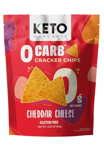 Keto crackers cero carbohidratos sin azúcar (queso cheddar) deliciosas galletas bajas en carbohidratos sin gluten, saludables para adultos y niños
