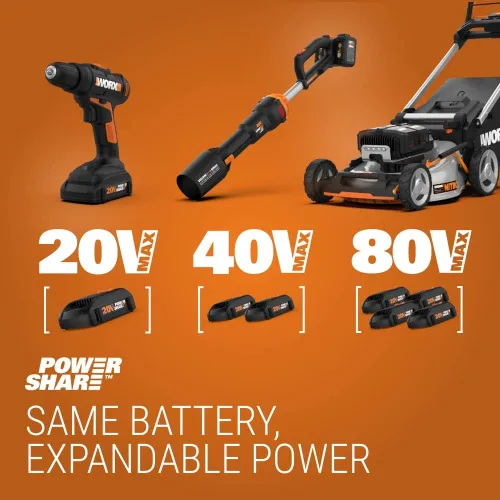 Miniatura 9 de Worx Nitro - Rociador de pintura inalámbrico de 20 V con motor sin escobillas, batería y cargador no incluidos, WX020L.9