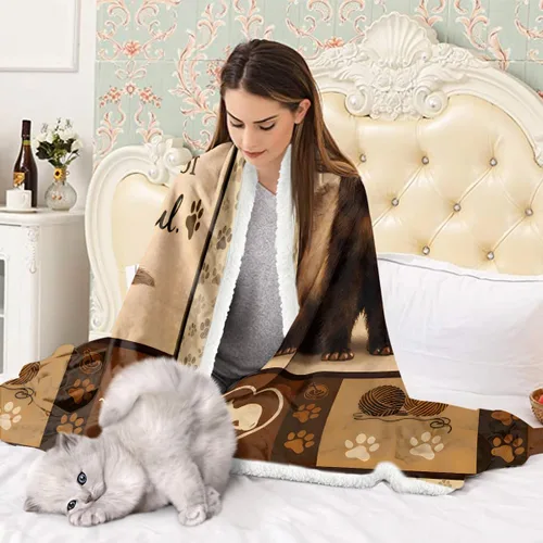 Miniatura 9 de BEDMUST Manta de hurón suave y mullida y acogedora manta de felpa de hurón para cuna, sofá, silla, sala de estar, hurón, regalo de animales